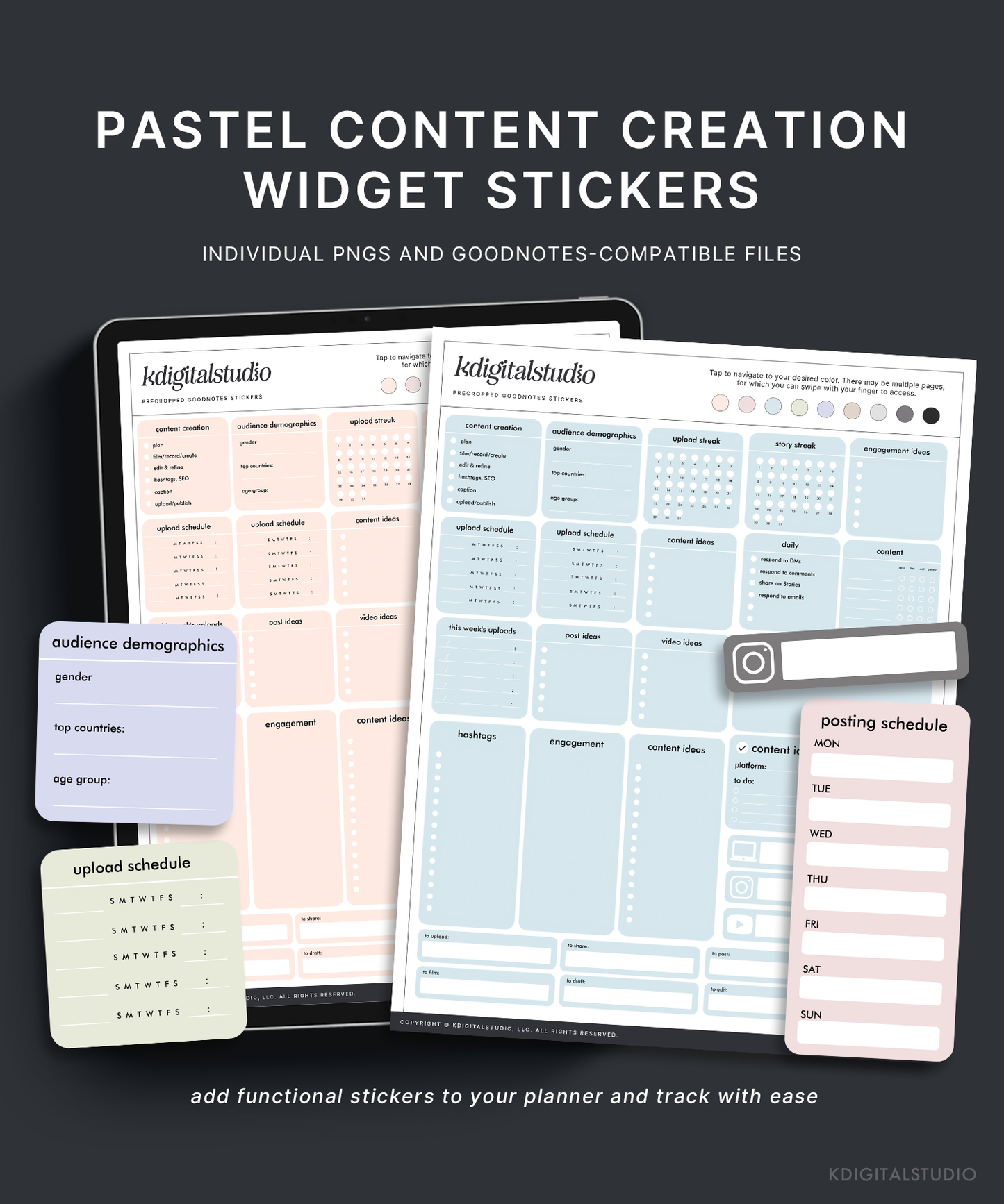 Pastel Content Creation Widgets