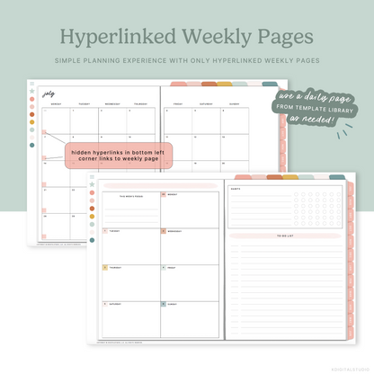 2025-26 Mid-Year Everything Planner in Creative Boho