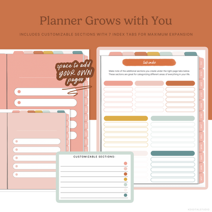 2025-26 Mid-Year Everything Planner in Creative Boho