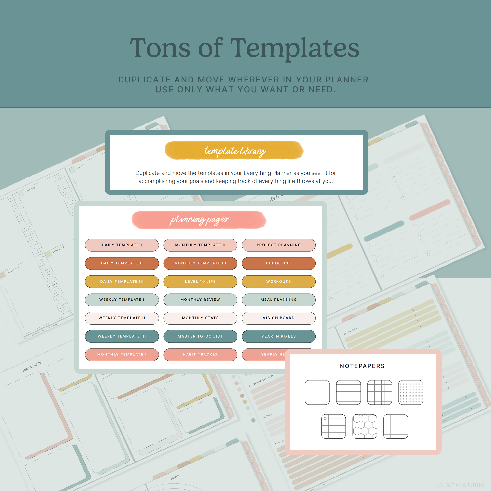 2025-26 Mid-Year Everything Planner in Creative Boho