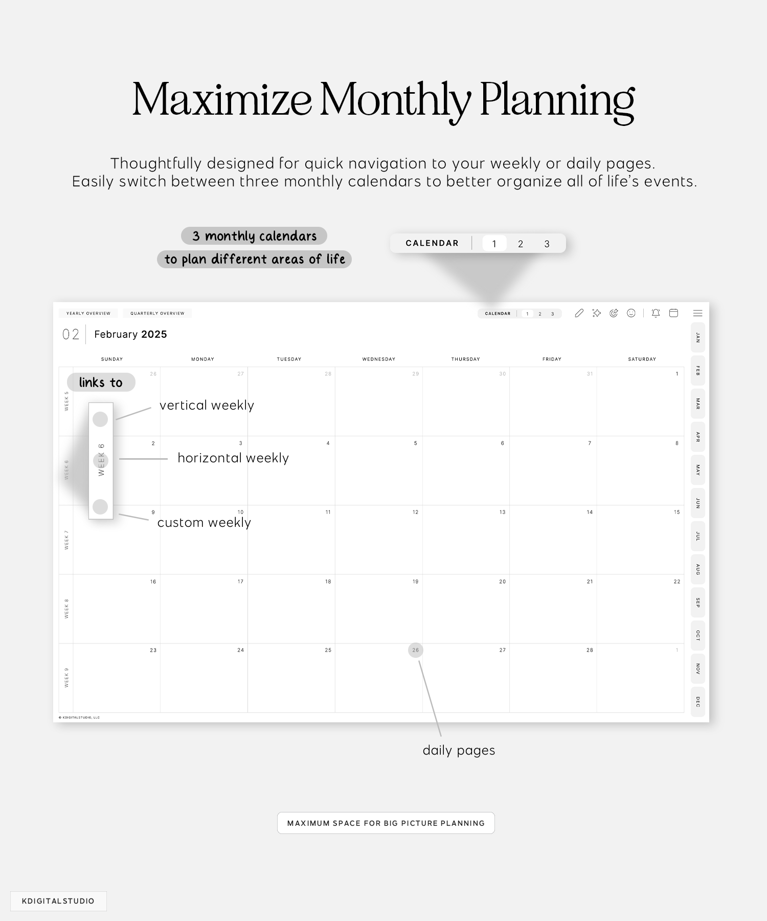 maximize monthly planning in 2025 cyberry digital planner