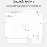 draggable sections cyberry digital planner 2025