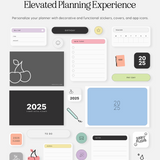 elevated planning experience with stickers, covers, and app icons for cyberry digital planner