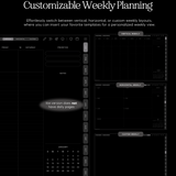 customizable weekly planning in cyberry lite digital planner