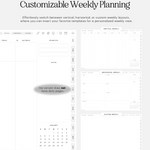 customizable weekly pages in cyberry lite digital planner