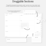 draggable sections in cyberry lite digital planner