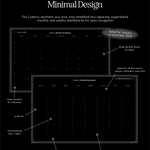 The Cyberry aesthetic you love, now simplified into separate, hyperlinked monthly and weekly dashboards for easy navigation