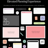 Planning stickers, covers, and app icons for cyberry dashboard planner