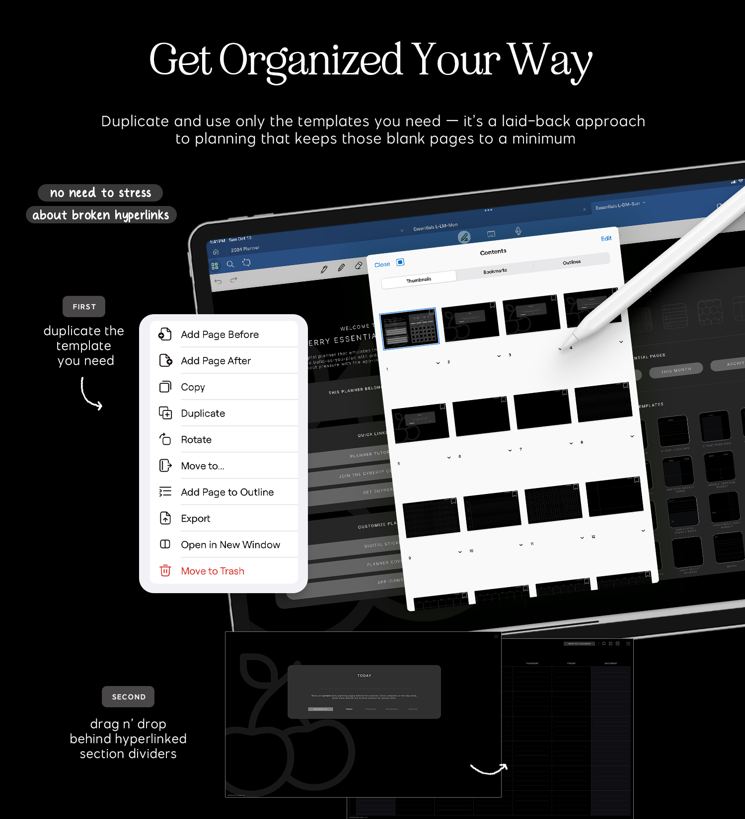 get organized your way with cyberry essentials planner