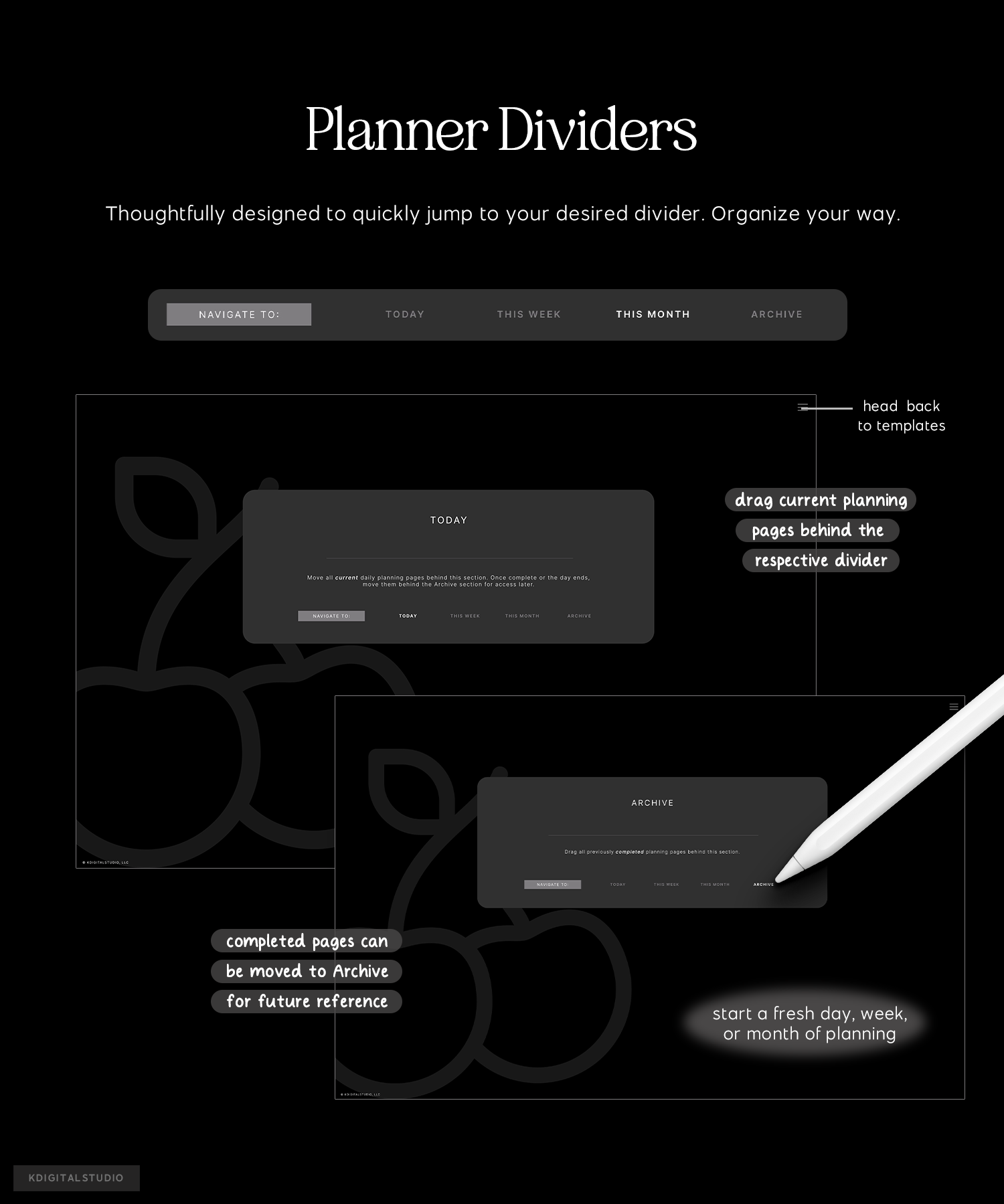 planner dividers in cyberry essentials planner