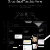 streamlined template menu in cyberry essentials planner