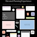 planning stickers, covers, and app icons in cyberry digital planner