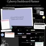 cyberry dashboard planner in dark mode