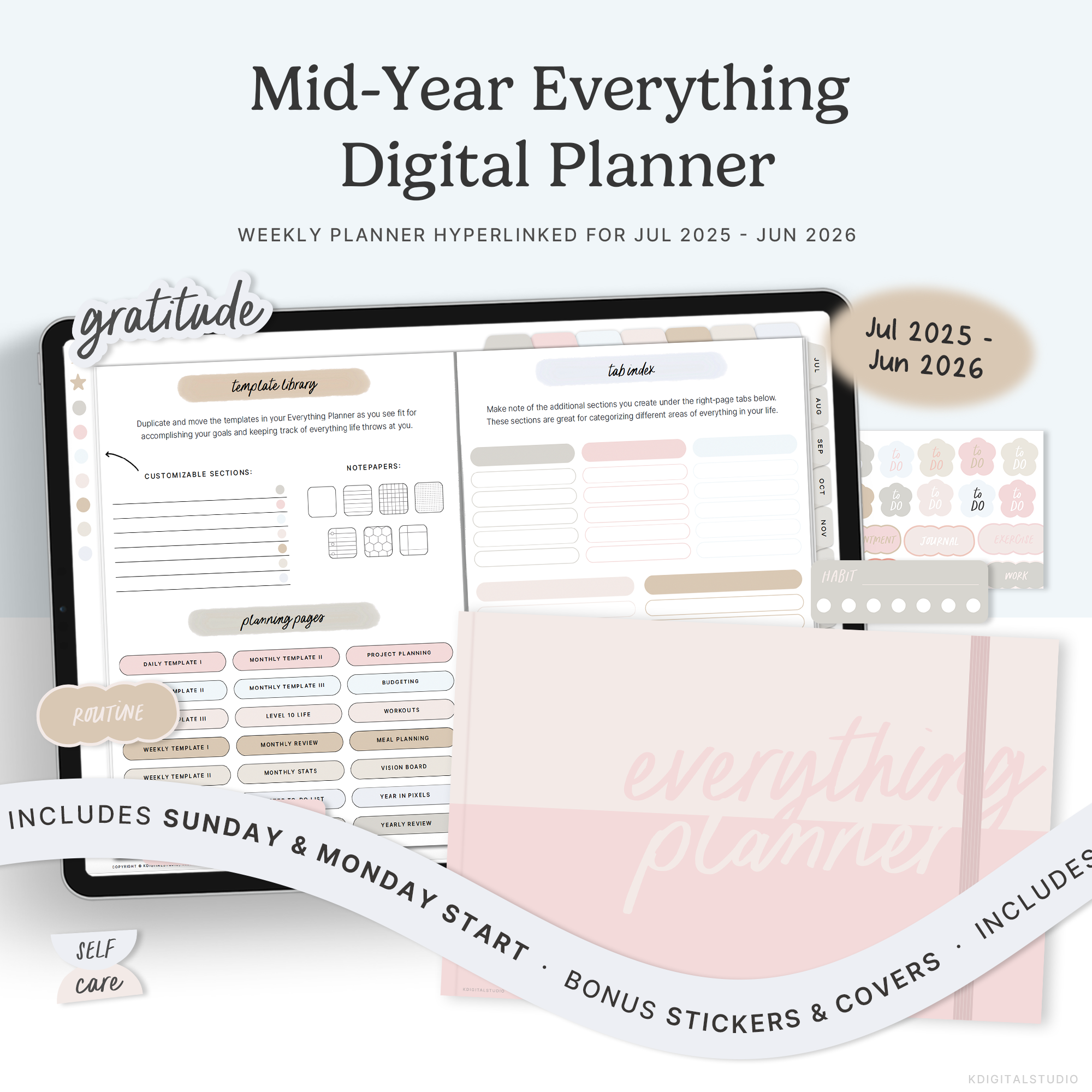 2025-26 Mid-Year Everything Planner in Dreamscape