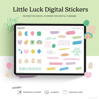 Little Luck March Digital Stickers KDigitalStudio