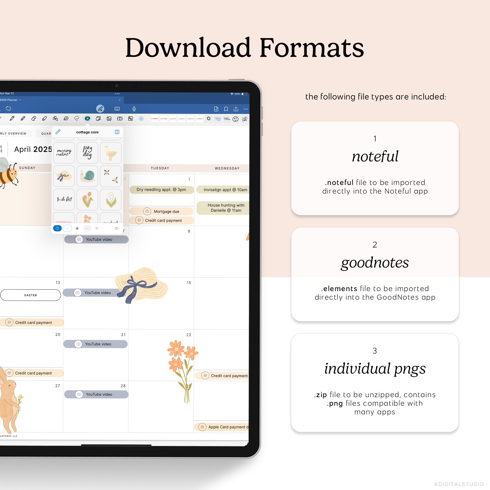 Cottage Core Planning Stickers