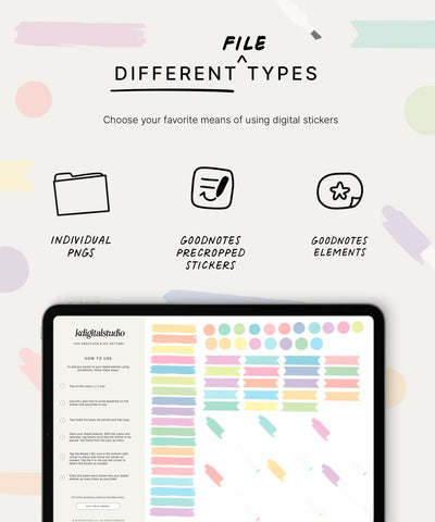 Highlighter Digital Stickers KDigitalStudio
