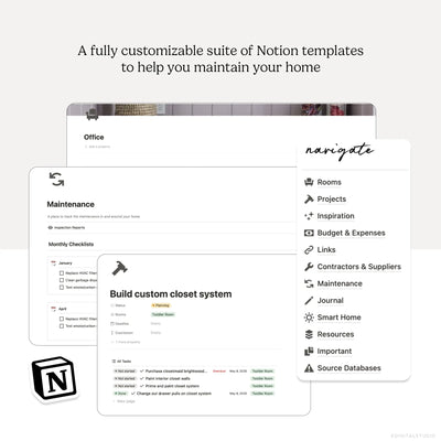 Home Hub Notion System KDigitalStudio