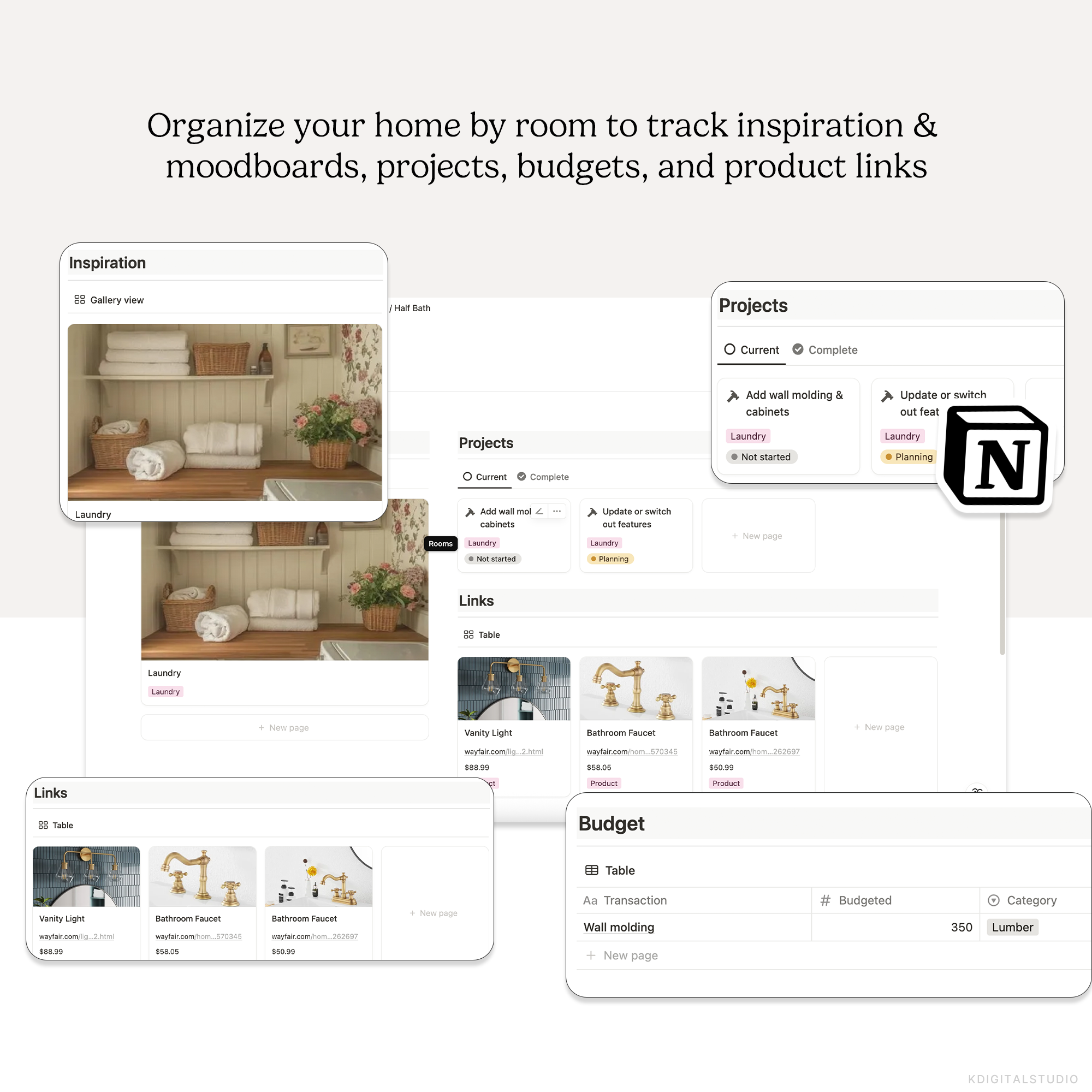 Home Hub Notion Pack