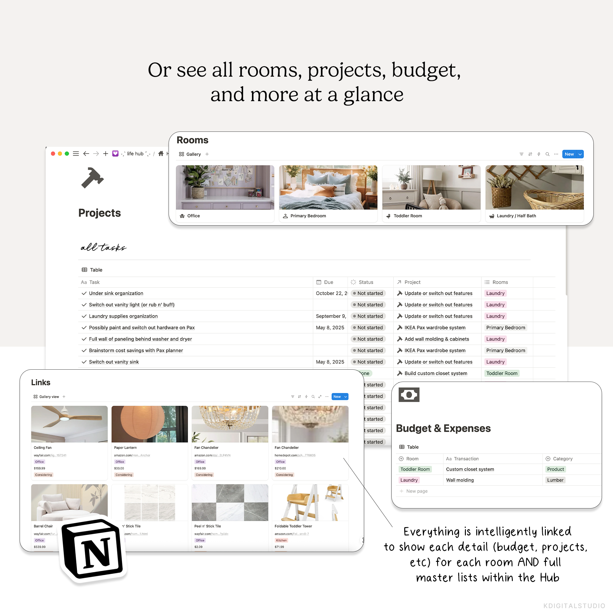 Home Hub Notion Pack