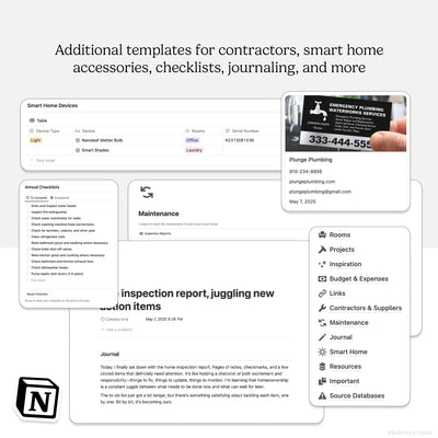 Home Hub Notion System KDigitalStudio