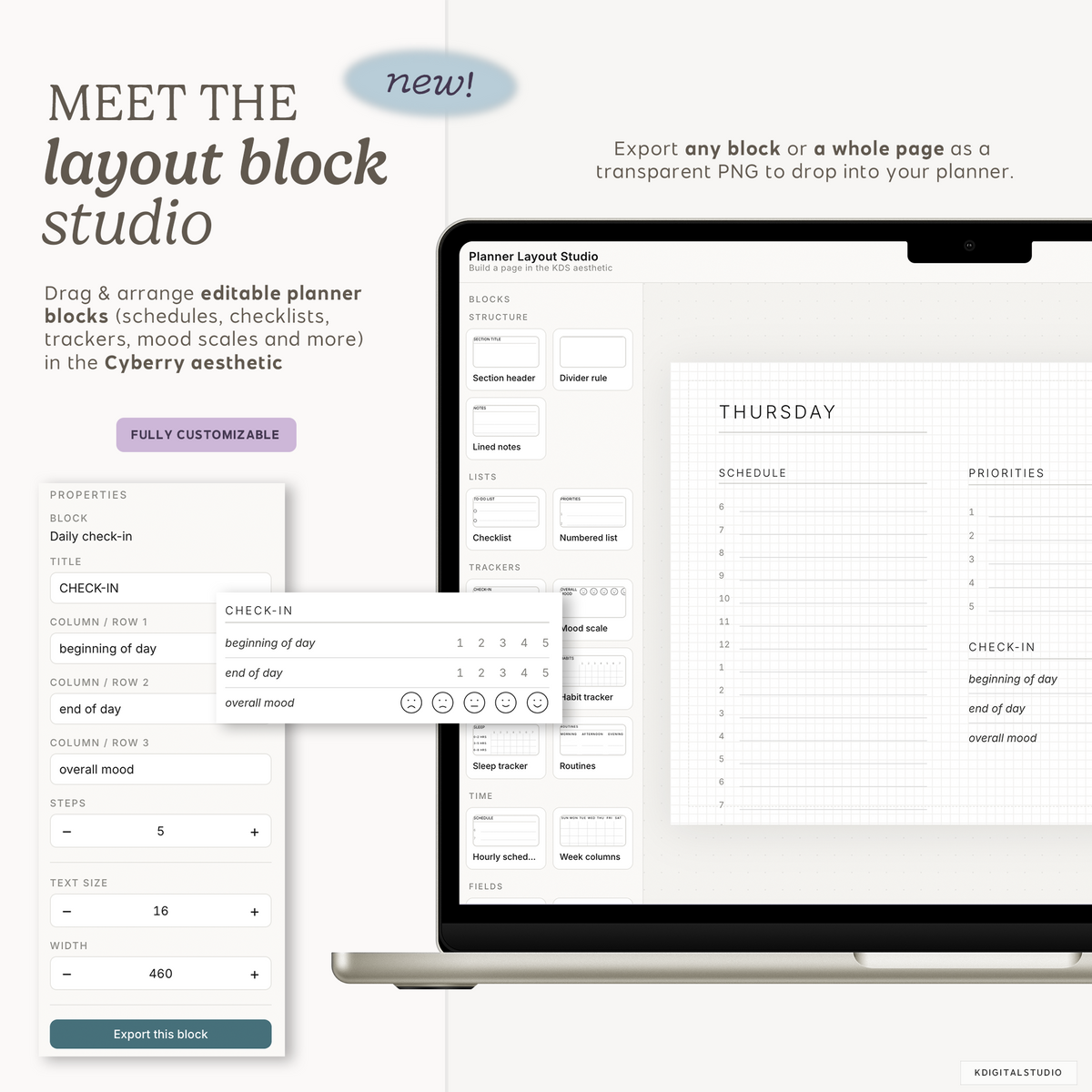 Cyberry 2027 Digital Planner BUNDLE (Light Mode) KDigitalStudio