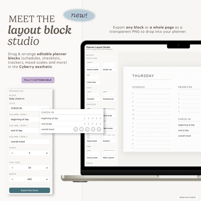 Cyberry 2027 Digital Planner BUNDLE (Light Mode) KDigitalStudio