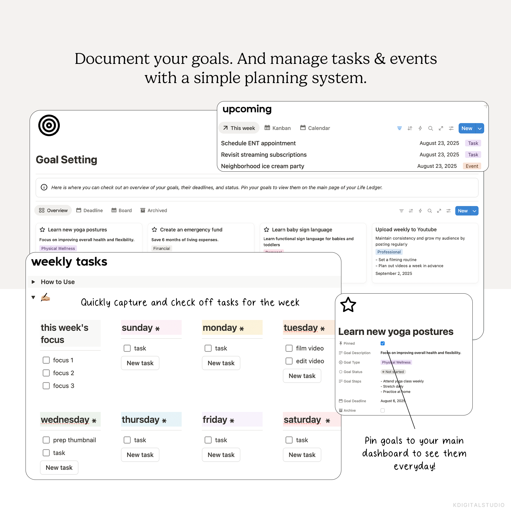 Life Ledger Notion Pack