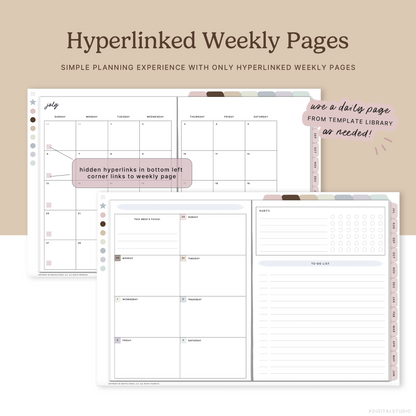 2025-26 Mid-Year Everything Planner in Muted