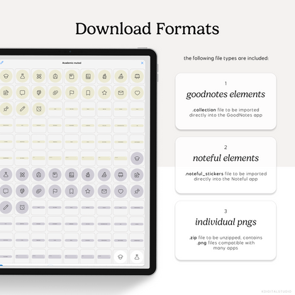 Academic Icons & Labels (Muted) Digital Stickers