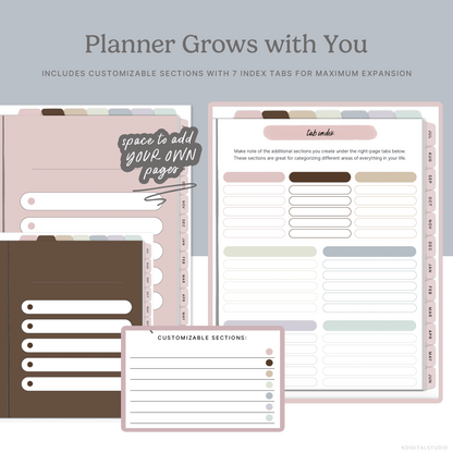 2025-26 Mid-Year Everything Planner in Muted