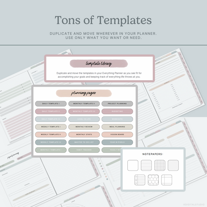 2025-26 Mid-Year Everything Planner in Muted