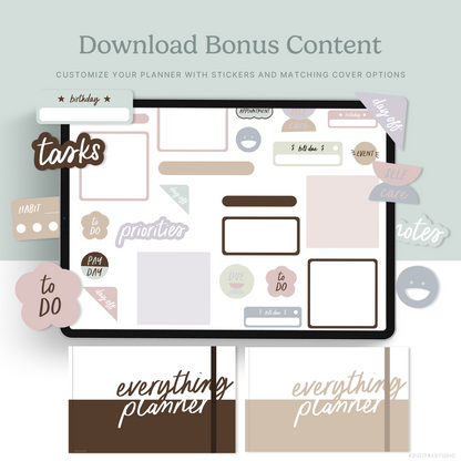 2025-26 Mid-Year Everything Planner in Muted