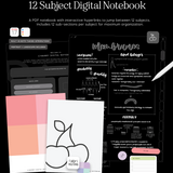 cyberry digital notebook in dark mode