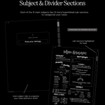 subject and divider sections in cyberry notebook