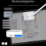 shortcut note-taking integration in cyberry notebook