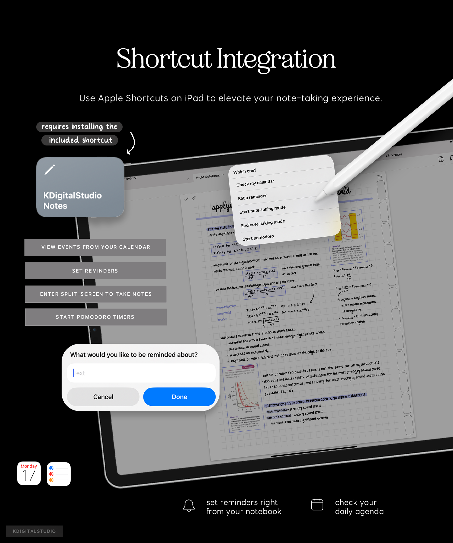 shortcut note-taking integration in cyberry notebook