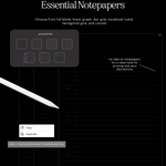 essential notepapers in cyberry notebook