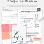 12 subject cyberry digital notebook