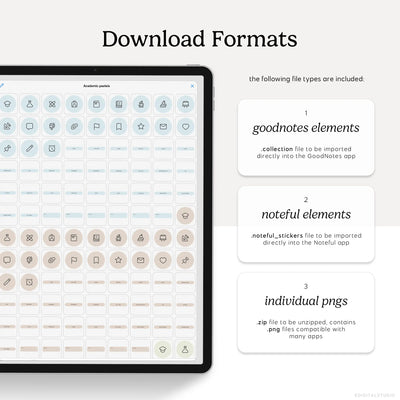Academic Icons & Labels (Pastels) Digital Stickers KDigitalStudio