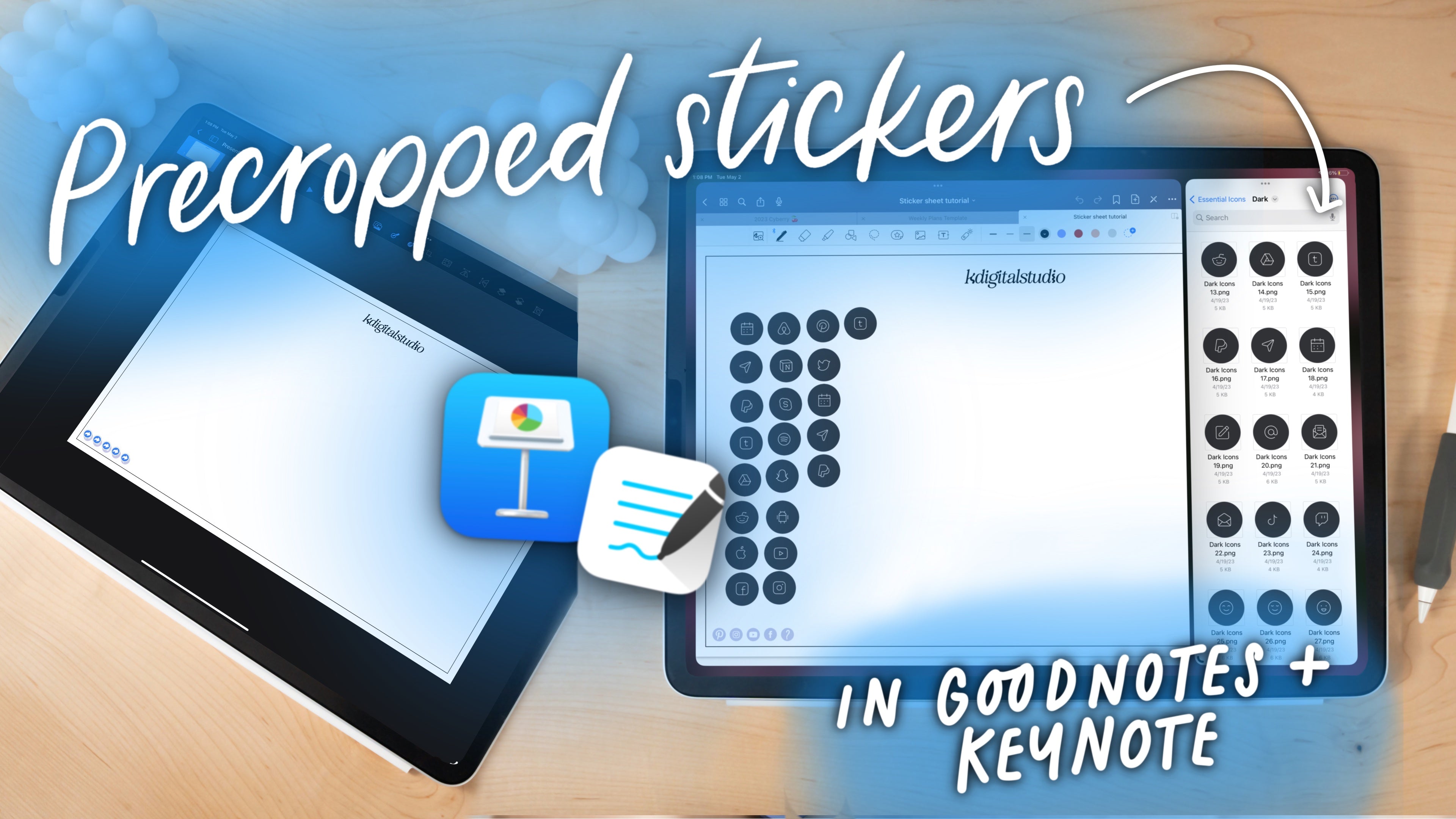 Digital Stickers Goodnotes How to Make Digital Sticker Sheets for GoodNotes – KDigitalStudio