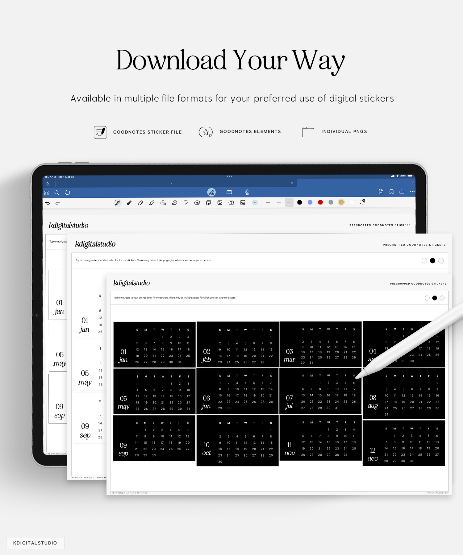 download mini calendars in multiple file formats