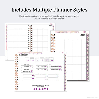 Keynote Kit: Editable Rose Gold Planners KDigitalStudio