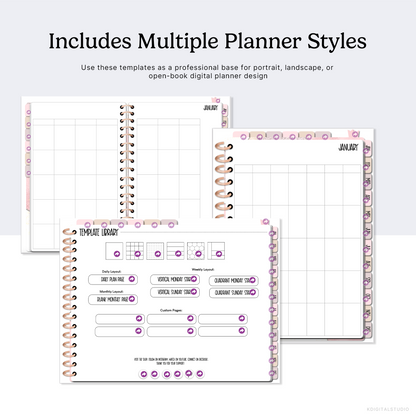 Keynote Kit: Editable Rose Gold Planners