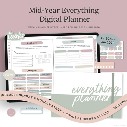 2025-26 Mid-Year Everything Planner in Soft Neutrals
