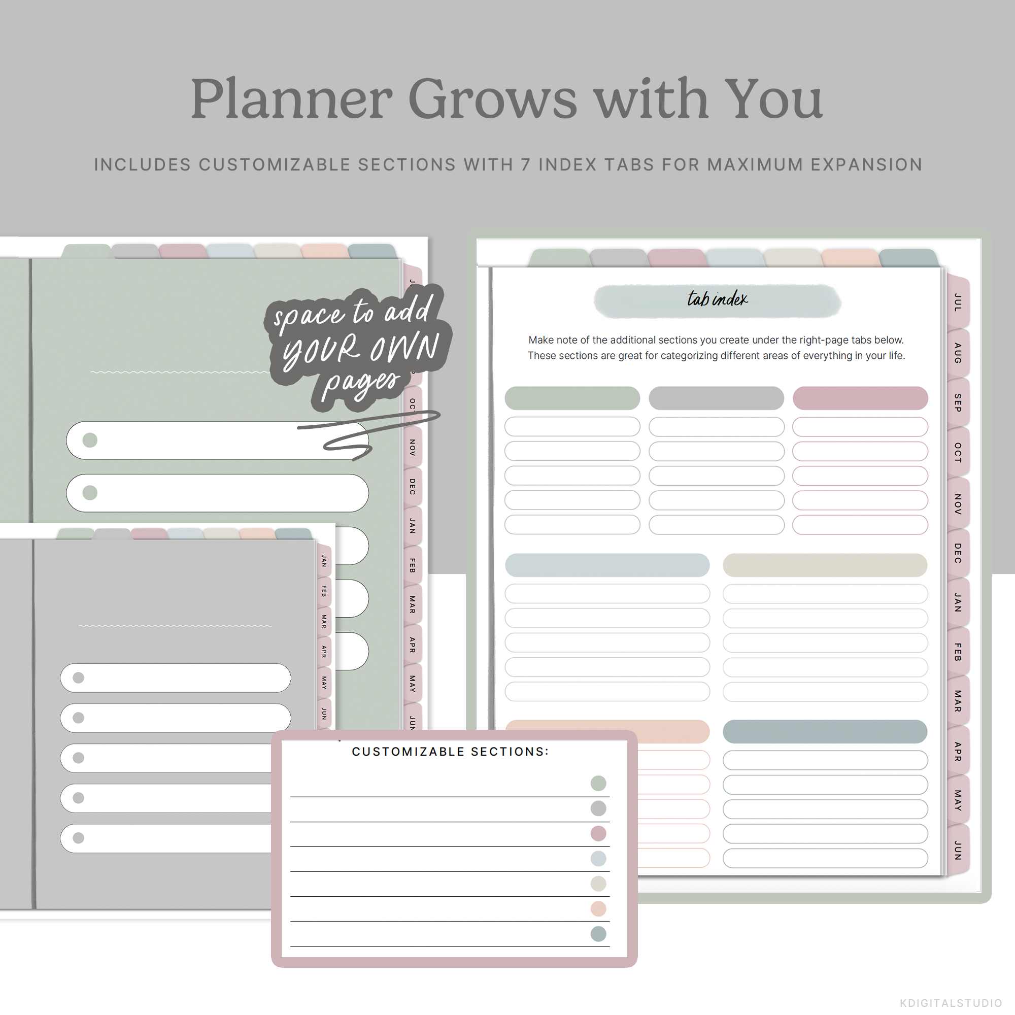 2025-26 Mid-Year Everything Planner in Soft Neutrals