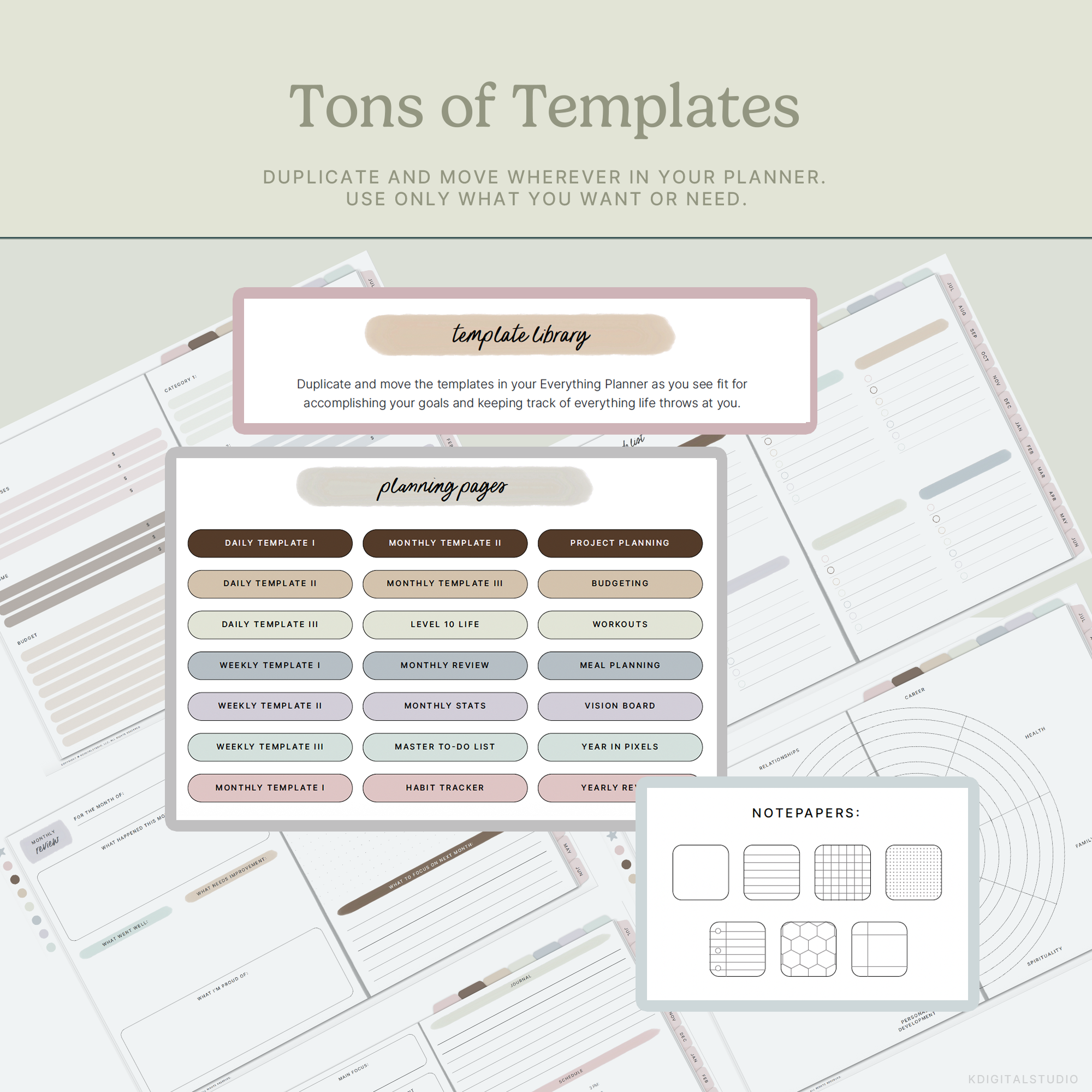 2025-26 Mid-Year Everything Planner in Soft Neutrals