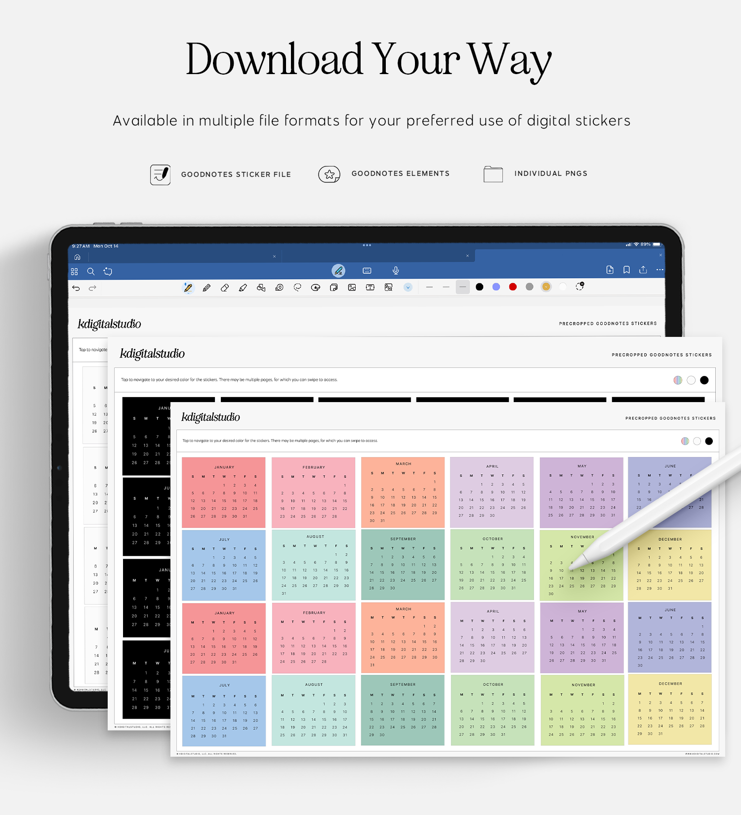 download mini calendars in multiple file formats