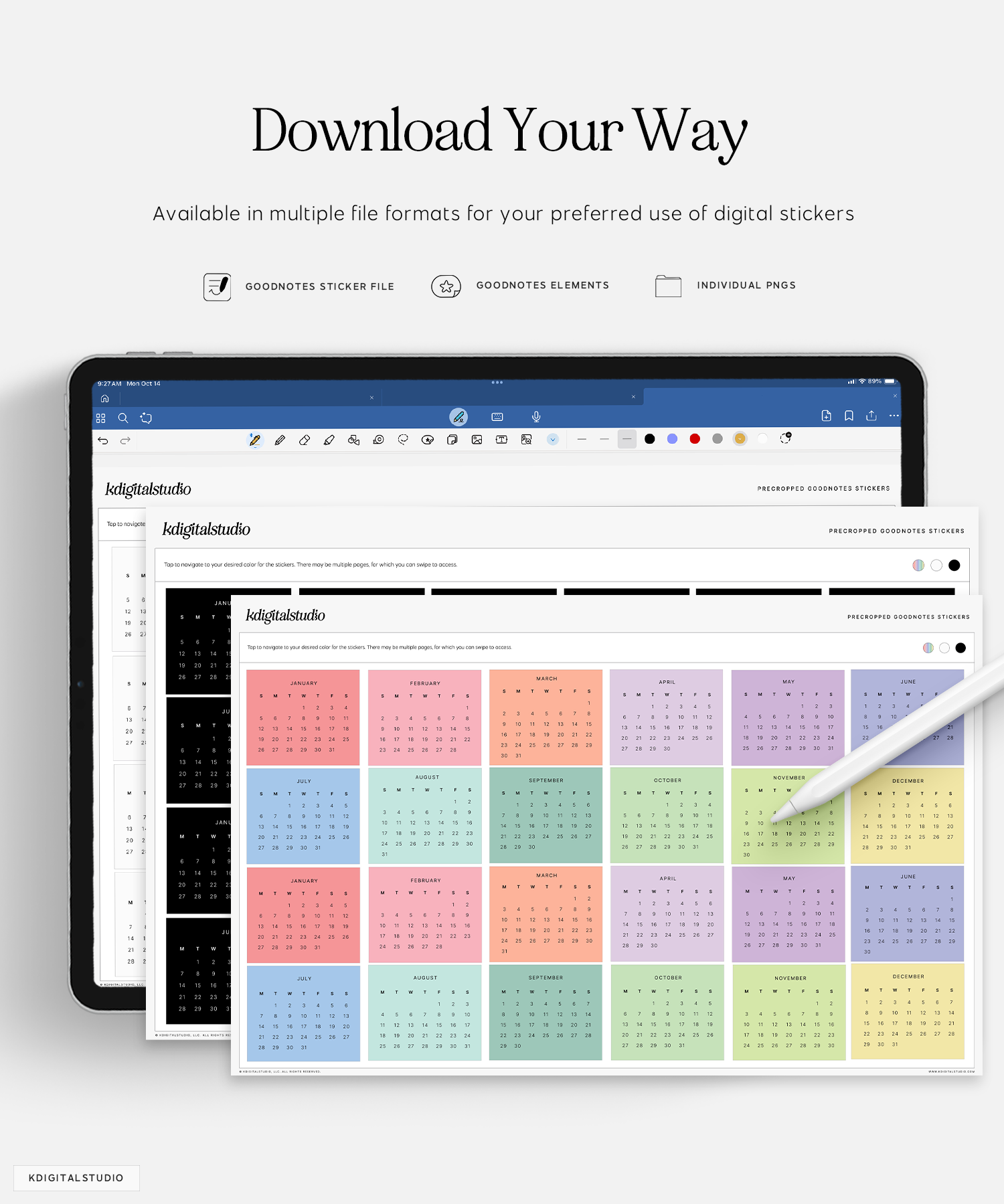 download mini calendars in multiple file formats