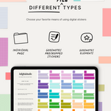 Pegatinas digitales con notas adhesivas